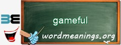 WordMeaning blackboard for gameful